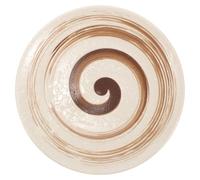 minkissy Assiette en Céramique Blanche Motif Spirale en Relief, Facile à Nettoyer Ranger, pour Restaurants et Maisons, Assiette de Service Élégante