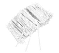 minkissy Attaches Torsadées en Papier Kraft Naturel 8 Cm, Lot de 1000 Pièces Blanches, Liens Torsadés pour Emballage de Bonbons, Paquet, Pâtisseries et Accessoires de Fête Polyvalents