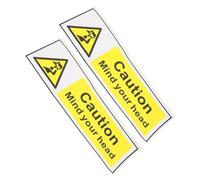minkissy Autocollants D'avertissement Solide et 2pcs Attention la Tête en Pvc 20x6,6 Cm, Panneaux de Sécurité pour Usine et Équipements