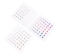 minkissy Autocollants Pour Bijoux En Strass Autocollants Acryliques Auto-adhésifs Feuilles D'autocollants Sans Pour La Peau 6 Feuilles De Couleurs Mélangées