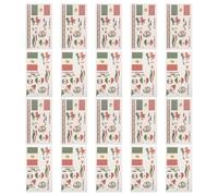 minkissy Autocollants Temporaires Drapeau Mexicain 20 Pièces Tatouages Résistants à la Transpiration Petits Drapeaux pour Fête D’Indépendance et Événements Sportifs Adaptés à Types de