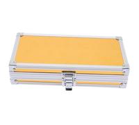 minkissy Bac De Rangement En or Étui à Outils De Coupe D'ongles Support De Rangement Pour Dissolvant De Cérumen Conteneur De Kit De Prélèvement D'oreille Golden Alliage D'aluminium