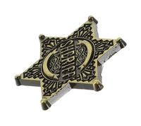 minkissy Badge Hexagonal Vintage Étoile De Shérif Accessoire De Costume Broche Pour Cosplay Halloween Et Événements à Thème