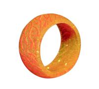 minkissy Bague de fissure lumineuse cerceaux boucles d'oreilles créoles femmes bagues pour les femmes bague pour femme Bijoux pour les femmes bague femme petit anneau bague Orange
