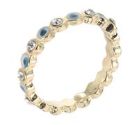 minkissy Bague Œil Maléfique Femme avec Strass Bague Œil de Démon Ajustable Bijou Émail pour Accessoire de Déguisement Halloween