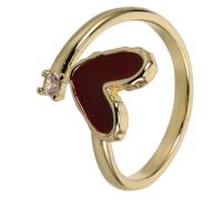 minkissy bague ouverte d'amour anneau de doigt d'articulation anneau ouvert rond bague coeur ouvert je t'aime bague pour hommes anneaux de coeur pour les femmes Bagues de Noël Zircon