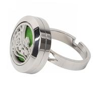 minkissy Bague Ouverte Réglable en Acier Inoxydable Diffuseur d'Huiles Essentielles Chic Bague Unisexe Accessoire Élégant pour Femmes et Hommes pour Design Moderne