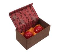 minkissy Balles de Chinoises Faites Main Boules Exercice Portables pour Mains Détente et Renforcement des Doigts Cadeau pour Seniors Élégant
