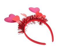 minkissy Bandeau D'amour Lunettes De Soirée Dansante Goth Belvédère Bandes De Cheveux Épingler L'arc Le Lunettes De Bal Lunettes Steampunk Peluches Bandeau De Mariage Génial Flanelle Rouge