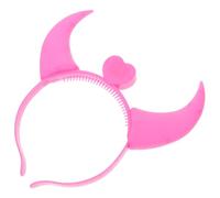 minkissy Bandeau De Cornes Led Bandeau Corne Du Diable Cornes Gothiques Scène Briller Lumière Tasse Hommes Cornes De Diable Clignotantes Les Diables Taureau Couvre-chef Casque Queues Rose