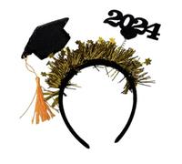 minkissy Bandeau De Remise De Diplômes Classe De Paillettes Fête Des Diplômés Fermoir à Cheveux Bandeau De Dernière Année