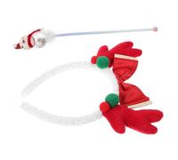 minkissy Bandeau de Renne Rouge Doux pour Noël 1 Set Accessoire Festif Décoratif