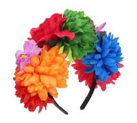 minkissy Bandeau Du Jour Des Morts Pour Femmes Couronne De Roses Mexicaines Accessoire De Déguisement Pour Halloween Fleurs Artificielles