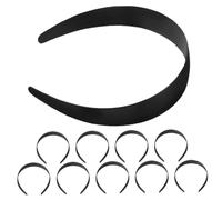 minkissy Bandeau En Plastique Noir Uni Pour Bricolage Lot De 10 3,0 Cm x 37 Cm Serrage-tête Rigide Pour Femmes Et Filles Accessoires Pour Cheveux Diy Pour Spa Et Maquillage