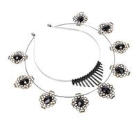 minkissy Bandeau Halo de Notre-Dame haloween hallowen materner spécial épouse doré vierge tenues gothiques casque d'or bandeau de lune bandeau cosplay accessoire photo de fête Métal Black
