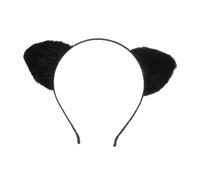 minkissy Bandeau Oreilles De Chat Bandeaux Mignons Bandeau De Lavage Du Visage Bandeau De Spa Pour Le Lavage Bandeau De Spa Pour Animaux Animal De Compagnie Velu Bouffi Peau Black Peluche