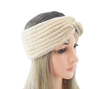 minkissy Bandeau Sport Tricoté Laine Croisé Blanc Serre-tête Cheveux Chaud Antidérapant Pour Femmes Et Filles Hiver Accessoires Coiffure Polyvalents