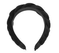 minkissy Bandeau Tressé en Velours Noir, Bandeau Cheveux Femme, Accessoire Coiffure Chignon pour Femmes et Filles, Usage Quotidien et Fêtes