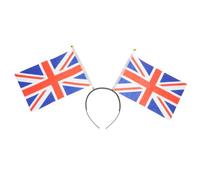 minkissy Bandeau Union Jack bandeau drapeau décor blush couronnement bandeau patriotique voiture Plaque accessoire fete union jack flag Coiffure du festival cerceaux de célébration chiffon