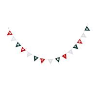 minkissy Bannière de Noël en Fanions Triangle en Feutre de Laine | Décoration Festive à Suspendre, Usage Polyvalent pour Fêtes et Espaces Commerciaux, Design Classique de Saison