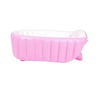 minkissy Bassin Gonflable Épais Pliable Pour Bébé Et Tout-petit, Rose, Pvc, Bain Portable Adapté Maison Et Voyage, Sécurité Renforcée, Bassin Léger Et Compact