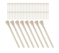 minkissy Bâtonnets D'épilation en Bois Jetables 100 Pièces 125x16 Mm, Spatules Applicatrices pour Cire Visage Lèvres Nez, Outils Spatule Cire Hygiène et Usage Professionnel à Domicile