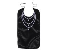 minkissy Bavoir Imperméable pour Personnes Âgées et Adultes, Grand Format Trois Couches en Tissu Perlé, Bavoir Réutilisable Lavable, Protection Anti-éclaboussures pour Repas à Domicile