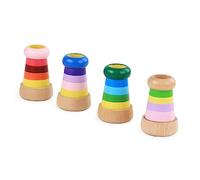 minkissy Bois Éducatif pour Garçon Fille Ans Stimulation de Limagination et Observation Sensorielle Matériau Hêtre Lisse Lentille Colorée pour Éveil Scientifique