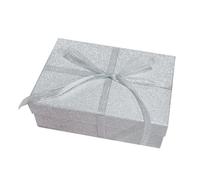 minkissy Boîte 1 Pièce boîte d'emballage cosmétique boîte de noël boîtes à bijoux boîtes avec couvercles cas présent caisse d'emballage de noël papier Silver