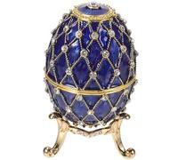 minkissy Boîte À Bijoux Boîte De Rangement pour Bijoux Boîtier en Alliage Support en Strass Décoration