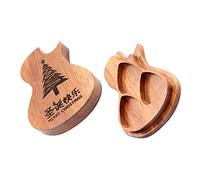 minkissy Boîte Bois pour Médiators Étui De Rangement pour Médiators De Guitare Et Ukulélé Compacte Et Protectrice