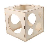 minkissy Boîte de Dimensionnement Ballons Pliable Bois Outil Cube de Mesure Facile pour Accessoires Ballons Convient pour Décorations Arches et Fêtes Portable et Multi