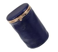minkissy boîte de Rangement de Rouge à lèvres Trousse de Maquillage éclairée Cloche et Rose Poudre de Voyage Étui à Lipstick Rangement pour Lipstick Petite Pochette de Maquillage Métal Blue