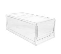 minkissy Boîte de Rangement pour Réfrigérateur à Tiroir, Bac Empilable en Plastique Transparent, Moyen Format, Organiseur Alimentaire pour Fruits et Légumes, Compatible Congélateur,