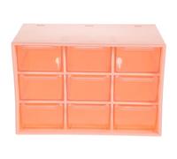 minkissy Boîte de Rangement Tiroir en Abs Marron à Neuf Compartiments, Organiseur Multifonction pour Bijoux et Épices, Rangement Classé Facile à Identifier pour Bureau Cuisine