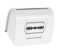 minkissy Boîte De Recyclage De Métaux pour Lames De Rasoir Étui à Outils De Rasage Conteneur Compact en Fer Blanc Étanche pour Adultes Usage Salle De Bain