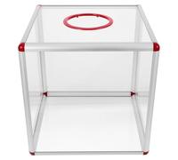 minkissy Boîte de Tombola Urne Polyvalente avec Serrure Acrylique Transparente en Acrylique et Aluminium pour Fêtes et Anniversaires