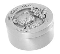 minkissy Boîte Souvenir Acier Inoxydable Pour Dents De Lait Et Cheveux Fœtaux Boîte Ronde Compacte Pour Garçon Fille Coffret Métal Cadeau Naissance Garçon Et Fille Stockage Premier Dent