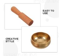 minkissy Bol Chantant Tibétain Népalais Artisanal 8 CM en Cuivre Martelé - Bol de Contemplation et Prière pour Yoga Relaxation Bien-Équilibre des Chakras Instrument Sonore Portable