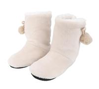 minkissy Bottes D’Intérieur Chaudes en Coton pour L’Automne et L’Hiver Semelle Antidérapante Souple Couleur Ivoire Taille Unique 39-41 Bottines Parent-Garçon et Filles Confortables et