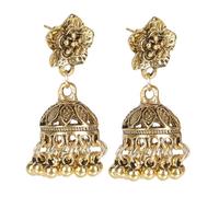 minkissy Boucles D'oreilles Pendantes Style Ethnique En Alliage Doré Forme Fleur Glands Légers Pour Femme Occasions Festives Et Quotidiennes