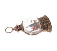 minkissy Boule à Neige Lumineuse de Noël Musicale, Lanterne Vintage LED | Plastique, Décor Bronze Ancien, Pile Non Incluse, Entrée et Village D’hiver