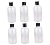 minkissy Bouteilles De Lotion Transparentes en Plastique Pliables 6 Pcs 250 ML avec Couvercle Noir pour Contenants Cosmétiques De Voyage Légères Et Solide pour Usage Quotidien Et Voyage