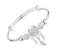 minkissy Bracelet Jonc Ajustable Fil Métallique Extensible Avec Breloque Attrape-rêves Pour Style Punk Hypoallergénique