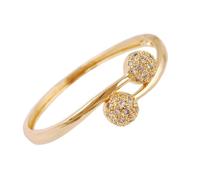 minkissy Bracelet Jonc Pour Femme Double Perles Et Croix Avec Ouverture Et Extensible Manchette