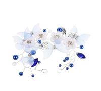 minkissy Bridal Butterfly Rhinestone Headband With Pearl Handmade Chinese Style Wedding Hairpiece Elegant Vintage Headdress For Bride Ceremony