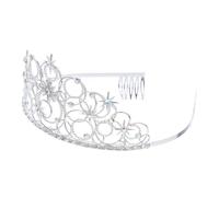 minkissy Bridal Tiara For Women Sparkling Zinc Alloy Headband With Rhinestones Secure Fit Hair Combs Lightweight Durable Wedding Hair Accessory For Parties And Performances