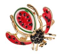 minkissy Broche abeille pastèque jolie broche pastèque épinglettes pour femmes bijoux d'abeille épingle de costume broche pour couples broche d'abeille épinglette abeille Alliage de zinc