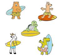 minkissy Broche Animaux Dessin Animé 5pcs Épingles Décoratives En Alliage Broches Bijoux Pour Femmes Accessoires De Mode Pour Vêtements Et Paquet Mixte