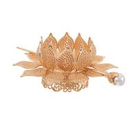 minkissy Broche de Cheveux Lotus Doré Accessoire Traditionnel Chinois Hanfu Peigne Floral Élégant pour Mariage et Artisanat Fait Main Élégance